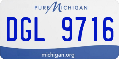 MI license plate DGL9716