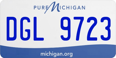 MI license plate DGL9723