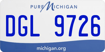 MI license plate DGL9726
