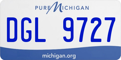 MI license plate DGL9727