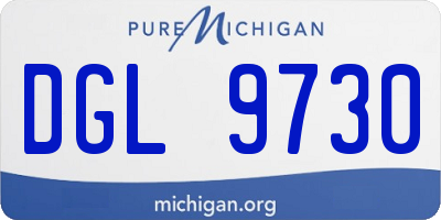 MI license plate DGL9730