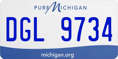MI license plate DGL9734