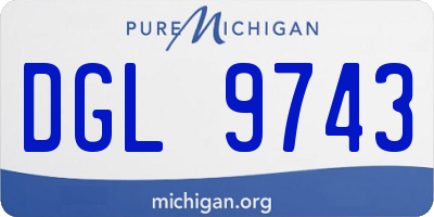 MI license plate DGL9743