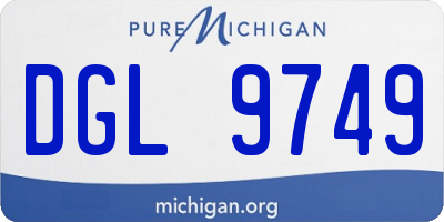 MI license plate DGL9749