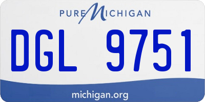 MI license plate DGL9751