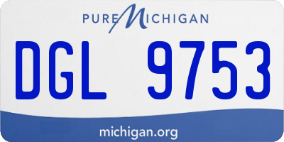 MI license plate DGL9753