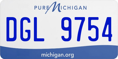 MI license plate DGL9754