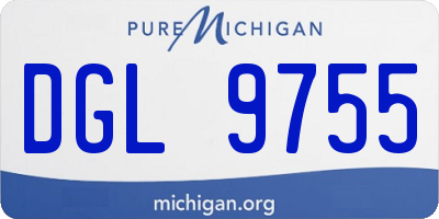 MI license plate DGL9755