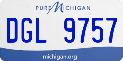 MI license plate DGL9757