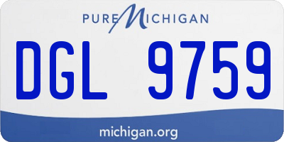 MI license plate DGL9759