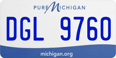 MI license plate DGL9760