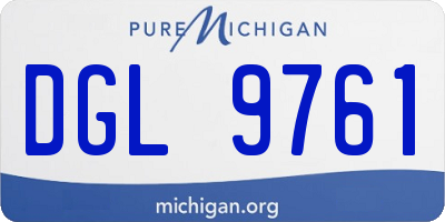 MI license plate DGL9761
