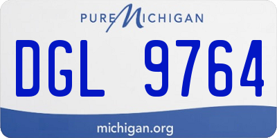 MI license plate DGL9764