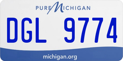 MI license plate DGL9774
