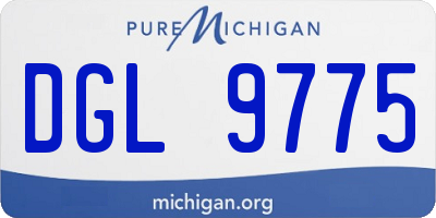 MI license plate DGL9775