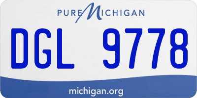 MI license plate DGL9778