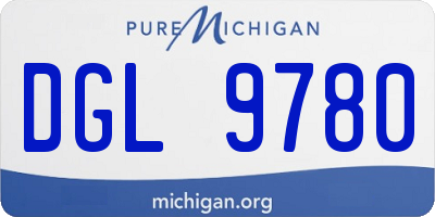 MI license plate DGL9780