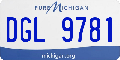 MI license plate DGL9781