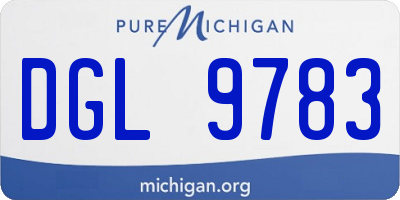 MI license plate DGL9783