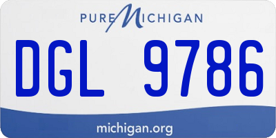 MI license plate DGL9786