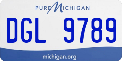 MI license plate DGL9789