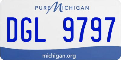 MI license plate DGL9797