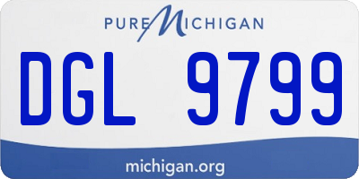 MI license plate DGL9799