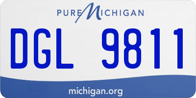 MI license plate DGL9811
