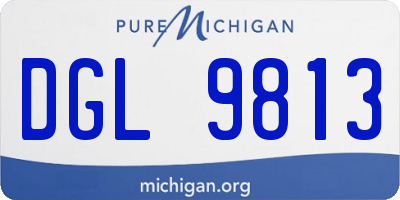 MI license plate DGL9813