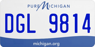 MI license plate DGL9814