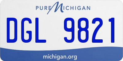 MI license plate DGL9821