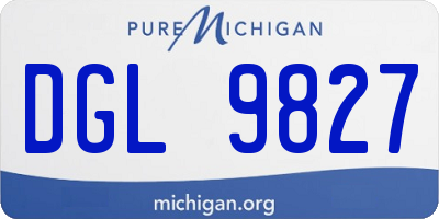 MI license plate DGL9827