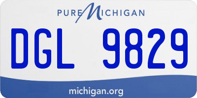 MI license plate DGL9829
