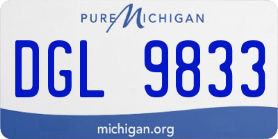 MI license plate DGL9833