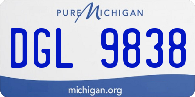 MI license plate DGL9838