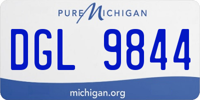 MI license plate DGL9844