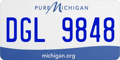 MI license plate DGL9848