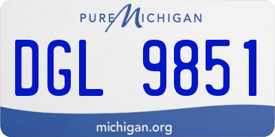 MI license plate DGL9851