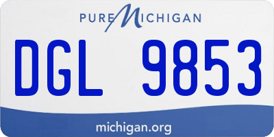 MI license plate DGL9853