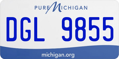 MI license plate DGL9855
