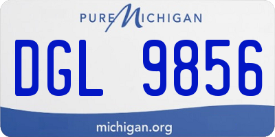 MI license plate DGL9856