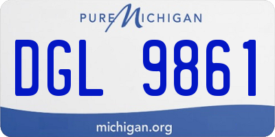 MI license plate DGL9861