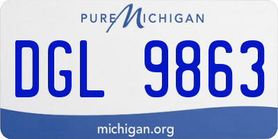 MI license plate DGL9863
