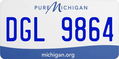 MI license plate DGL9864