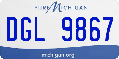 MI license plate DGL9867