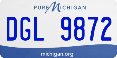 MI license plate DGL9872