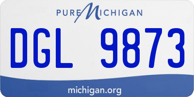 MI license plate DGL9873