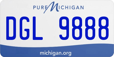 MI license plate DGL9888