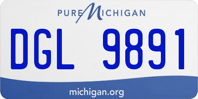 MI license plate DGL9891
