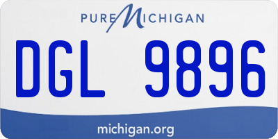 MI license plate DGL9896